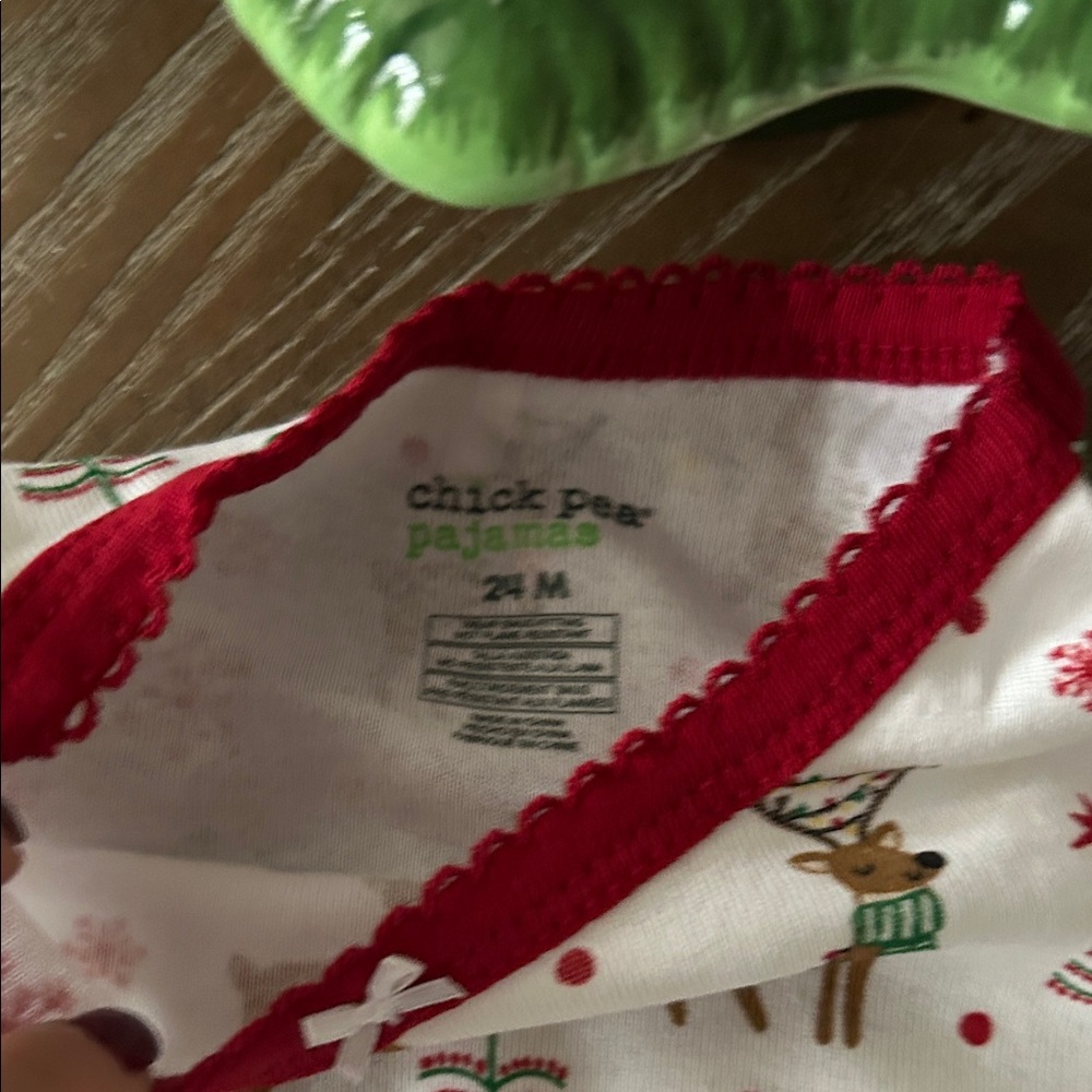 NWT! Set/2 Christmas Holiday Reindeer & Tree Baby Girl Pajamas - Picture 11 of 14